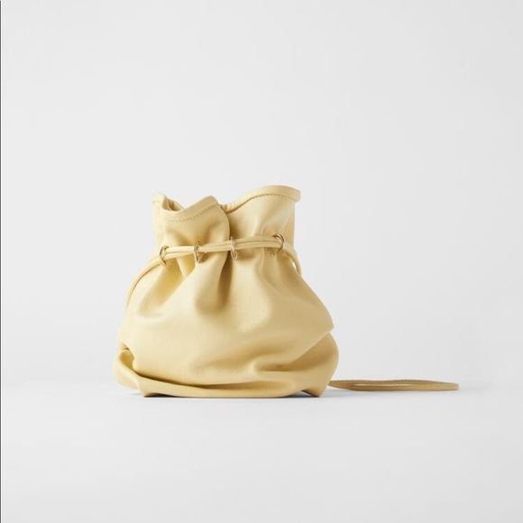 ZARA Leather Double Strap Bucket Bag - Picture 1 of 6